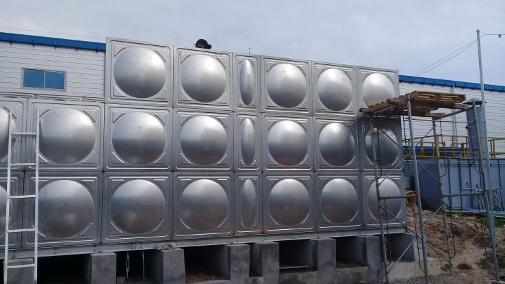 bồn nước lắp ghép inox 200m3 nhà máy bắc giang