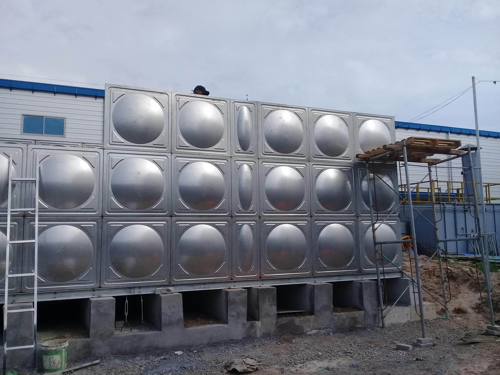 bồn nước lắp ghép inox 200m3 nhà máy bắc giang